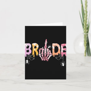Gothic Wedding Spooky Halloween Skeleton Bride Jus Card