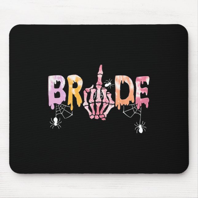 Gothic Wedding Spooky Halloween Skeleton Bride Jus Mouse Mat (Front)