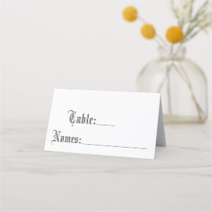Gothic Wedding Table Seating Place Card