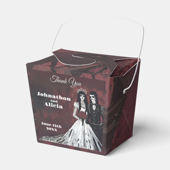 Gothic Wedding Thank You Goth keepsake Box (Front Side)
