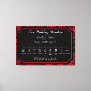 Gothic Wedding Timeline Sign