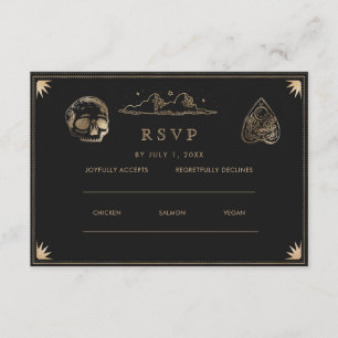 Gothic Wedding Wedding Website   RSVP QR Cod Enclosure Card