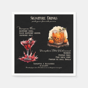 Gothic Wedding Whimsigoth Signature Drinks Napkin