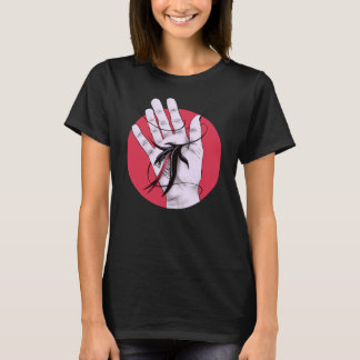 Gothic Weird Creepy Hand Biting Flower Monster T-Shirt