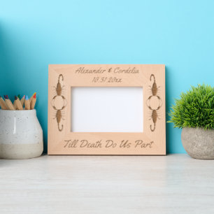 Gothic White Wedding Scorpions Custom Etched Frames