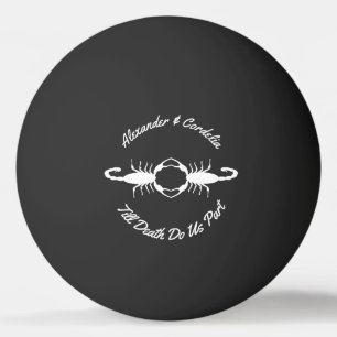 Gothic White Wedding Scorpions Custom Ping Pong Ball