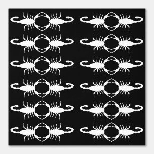 Gothic White Wedding Scorpions Patterned Wallpaper