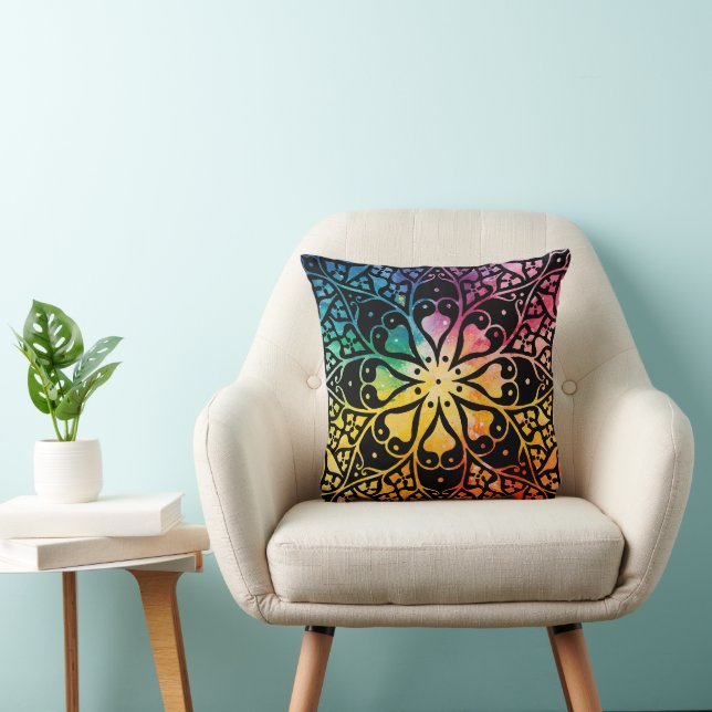 Gothic Window Rainbow Pride Cushion (Chair)
