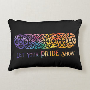 Gothic Window Rainbow Pride Decorative Cushion