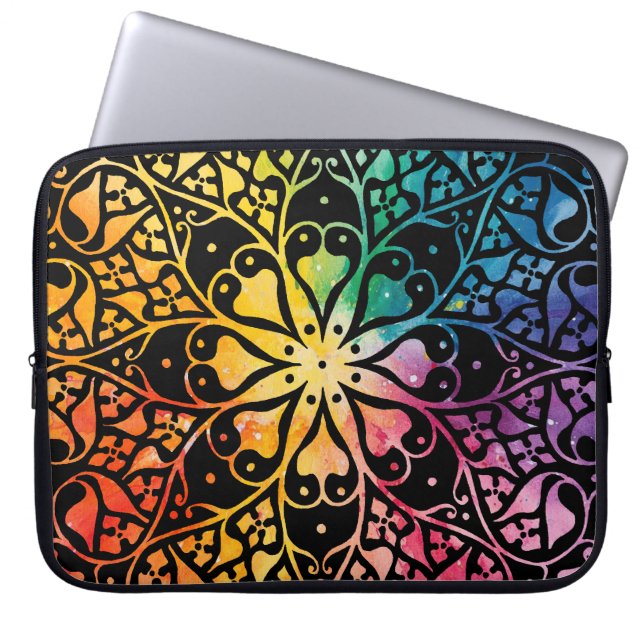 Gothic Window Rainbow Pride Laptop Sleeve (Front)