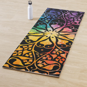 Gothic Window Rainbow Pride Yoga Mat