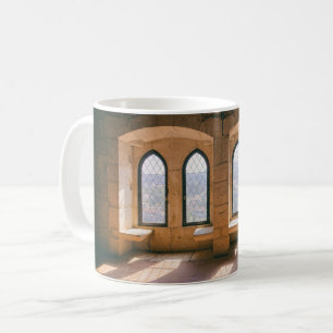 Gothic windows in Leiria Castle Palatial Residence Coffee Mug