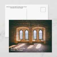Gothic windows in Leiria Castle Palatial Residence