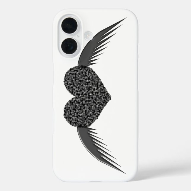 Gothic Winged Love Heart Case-Mate iPhone Case (Back)