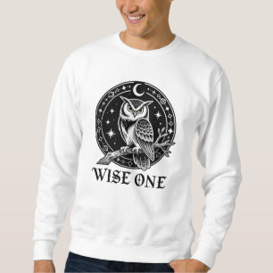 Gothic Wise Owl Celestial Tattoo Design Sweatshirt