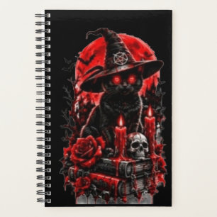 Gothic Witch Black Cat Halloween Skull Candle Desi Planner