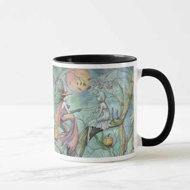 Gothic Witch Ghost Halloween Mug (Right)