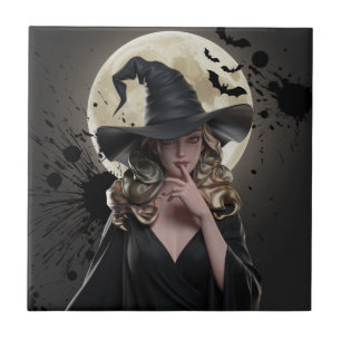 Gothic Witch Halloween Coaster