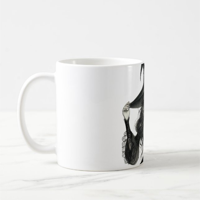 Gothic Witch Illustration Mug (Left)