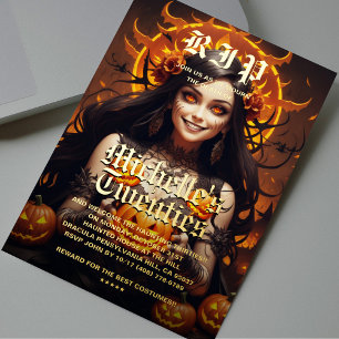 Gothic Witch Jack o' Lantern Halloween Birthday