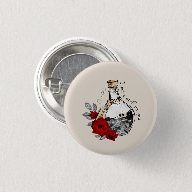 Gothic Witch Love Potion 3 Cm Round Badge (Front & Back)