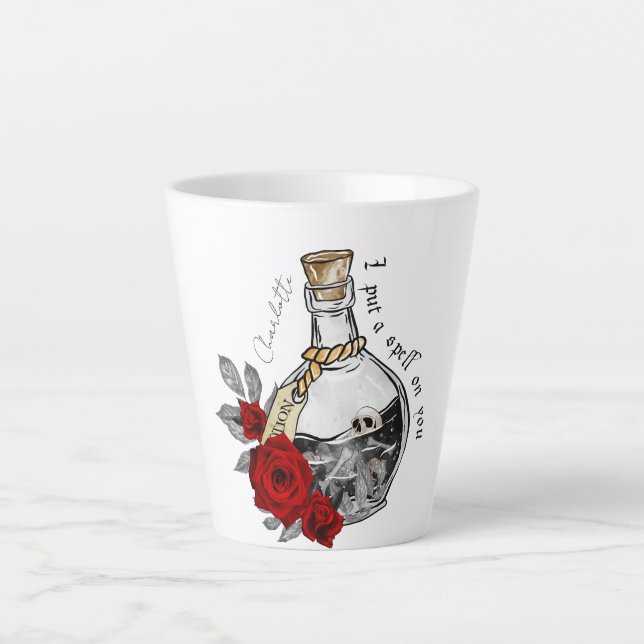 Gothic Witch Love Potion Latte Mug (Front)
