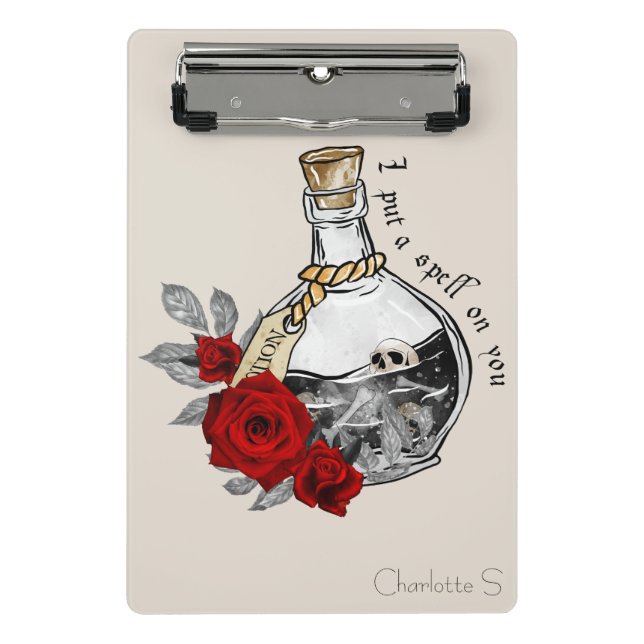 Gothic Witch Love Potion Mini Clipboard (Front)