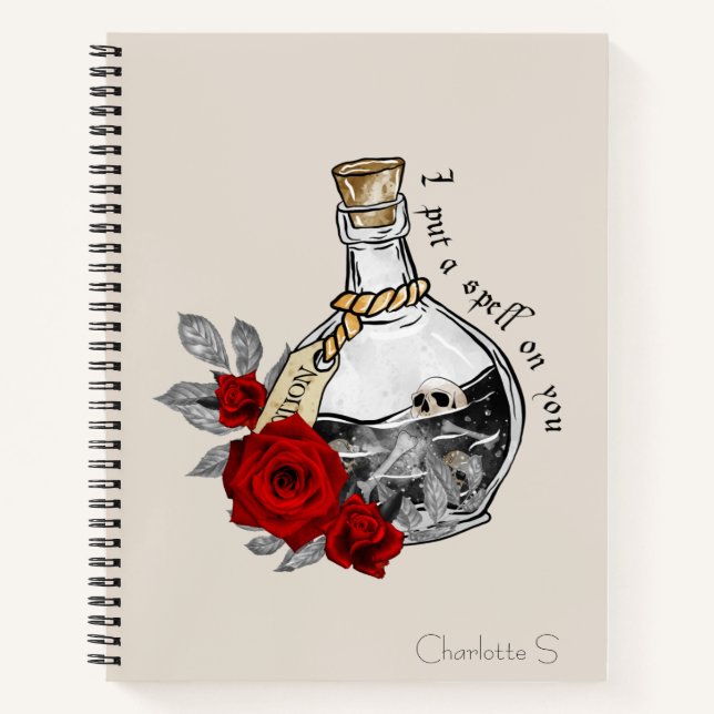 Gothic Witch Love Potion Notebook (Front)