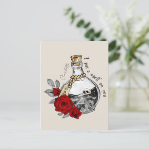 Gothic Witch Love Potion Postcard