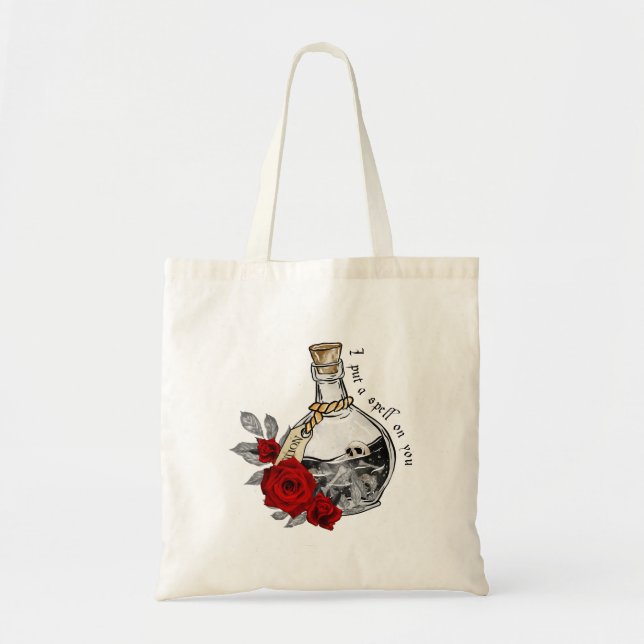 Gothic Witch Love Potion Tote Bag (Front)