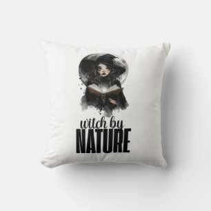 Gothic Witch Nature Full Moon Design Cushion