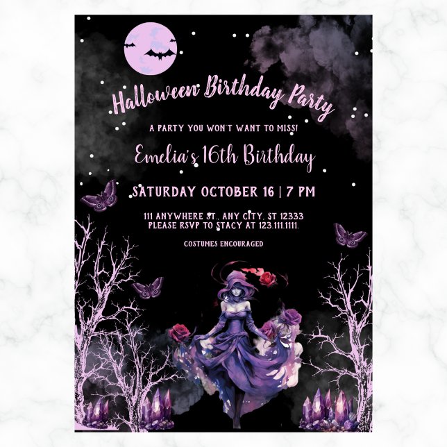 Gothic Witch sixteen 16th Halloween Birthday Party (Creator Uploaded)