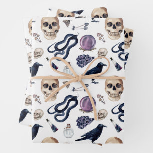 Gothic Witchcraft and Magic Accessories  Wrapping Paper Sheet