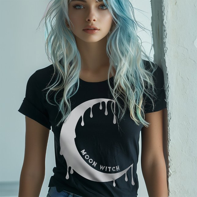 Gothic Witchcraft Dripping Moon Goth Witch T-Shirt (Creator Uploaded)