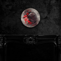 Gothic Witchery | Dark Crescent Moon and Red Roses