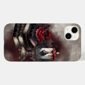 Gothic Witchery | Dark Red Witchy Tomes and Candle Case-Mate iPhone Case (Back (Horizontal))