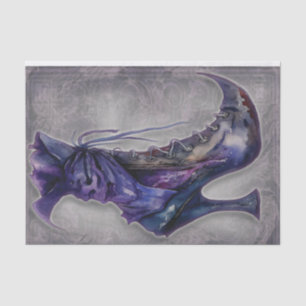 Gothic Witches Boot Decoupage Paper