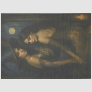 Gothic Witches Under Moonlight Potion Decoupage Tissue Paper