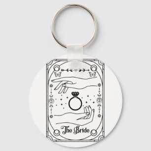 Gothic Witchy Bride Coven Tarot Halloween Bachelor Key Ring