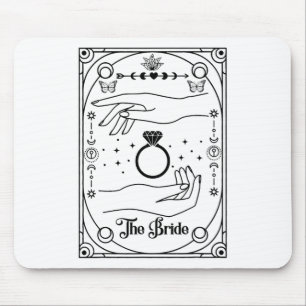 Gothic Witchy Bride Coven Tarot Halloween Bachelor Mouse Mat