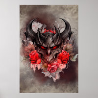 Gothic Wizardry | Red Eyed Demon Beast with Roses