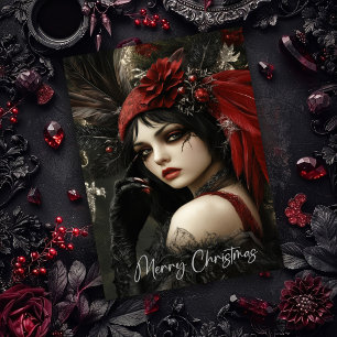 Gothic Woman Christmas Card