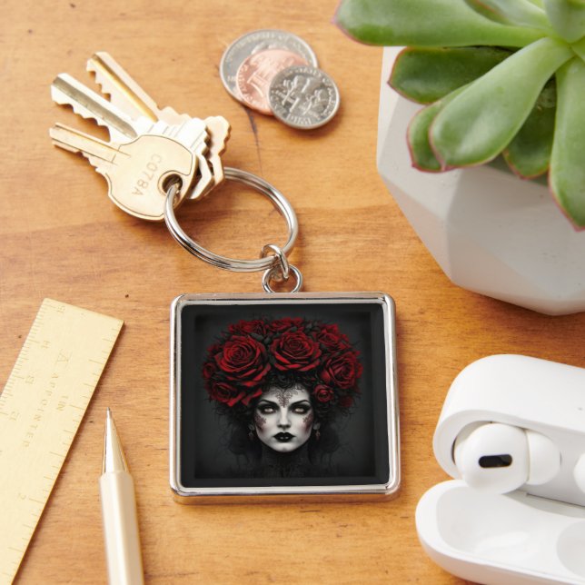 Gothic Woman Key Ring (Desk)