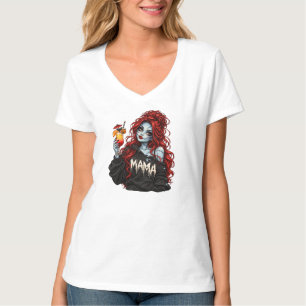 Gothic Zombie Girl Halloween T-Shirt