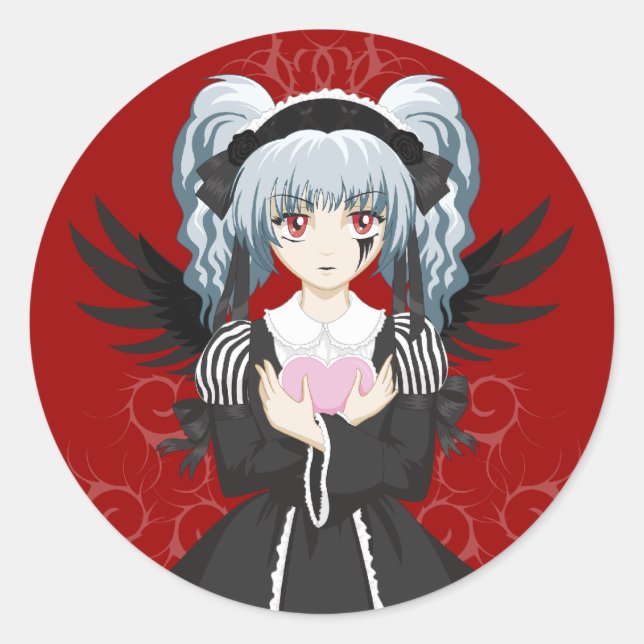 Gothloli Classic Round Sticker (Front)