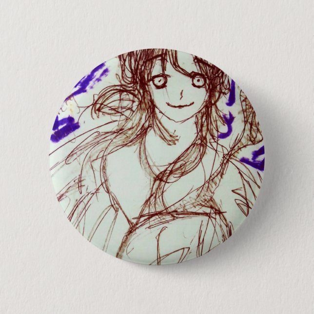 gothos girl 6 cm round badge (Front)