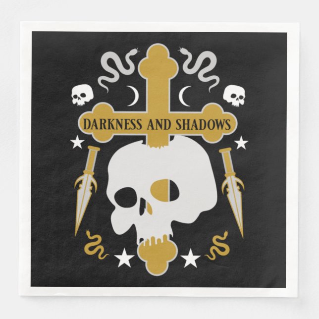 Goths Skull And Cross Gothic's Napkin (Front)