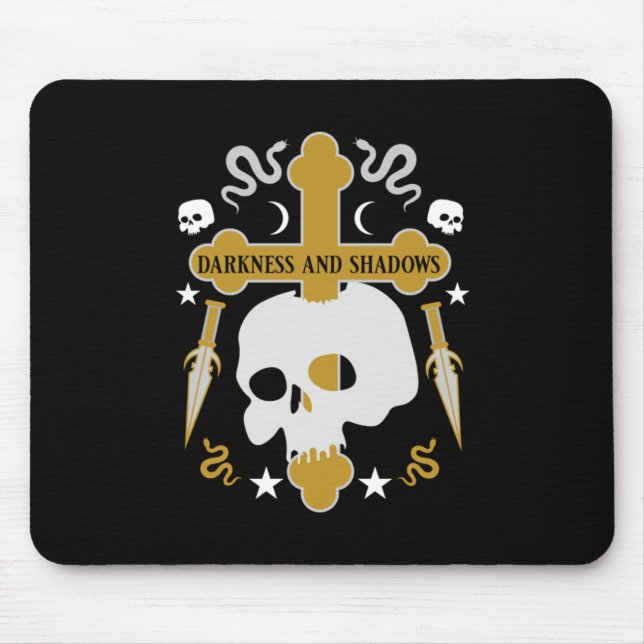 Goths Skull And Cross   Mouse Mat (Front)