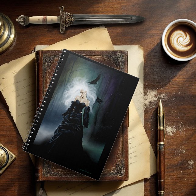 Gotic Ravens Forest Woman black Notebook (Creator Uploaded)