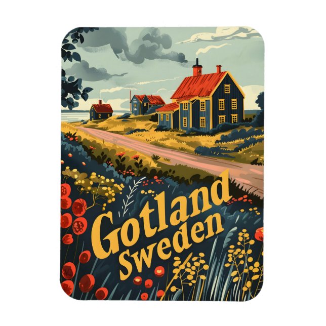 Gotland Sweden tavel ad Magnet (Vertical)
